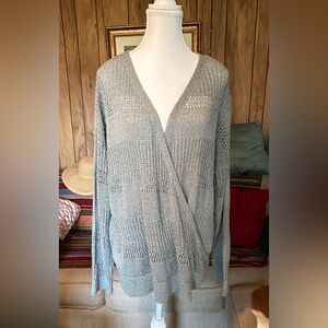 Maurices Olive Mist V-Neck Sweater with Relaxed Fit, XXL